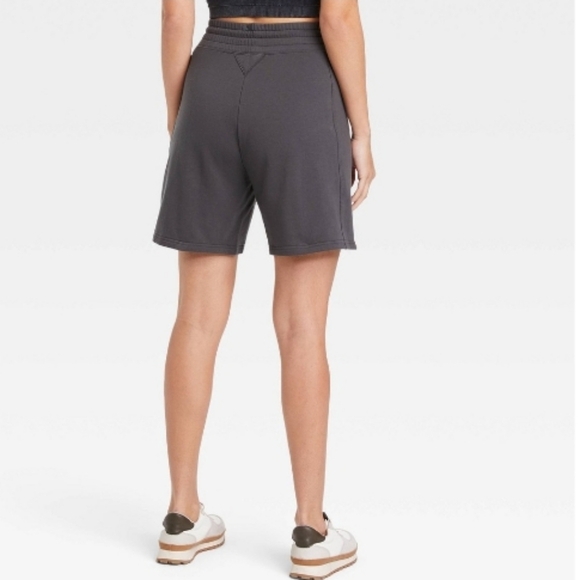 JoyLab Dark Gray Tie Waist Boyfriend French Terry Shorts Size XS NWOT - Picture 8 of 8